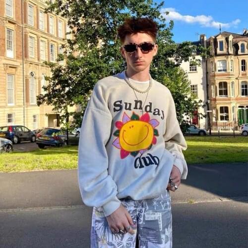 Calelinka Funny Sunday Club Ins Fashion Unisex Men Women Hoodies Plus Size Loose Long Sleeve Thick Warm Harajuku Sweatshirts