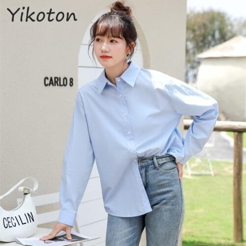 Женские хлопковые рубашки YIKOTON China At AliExpress
