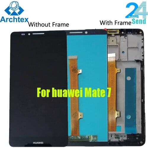 For Huawei Ascend Mate 7 LCD Display+Touch Screen Digitizer Assembly Replacement+ Frame 6.0 For Huawei Mate 7 Mt7-L0 Stock