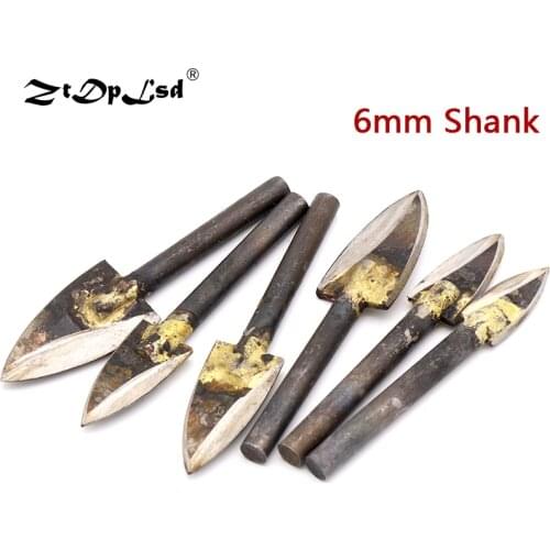 1Pcs 6mm Shank Welding Milling Cutter Wood Carving Knife Cutters Root Heads Optic Grinders Grinding Woodworking Engraving Tools