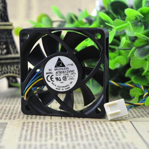 AFB0612VHC Delta PWM thermostat ball fan 6cm 60*60*15mm computer CPU fan 27.72 CFM