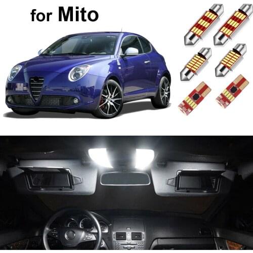 10Pcs Canbus LED Interior Light Kit for Alfa Romeo Mito 955 2008-2018 Dome Map Trunk Door Glove Box Light No Error