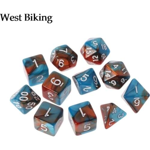 11Pcs D4 D6 D8 D10 D12 D20 Sided Dices For RPG DND D&D Set