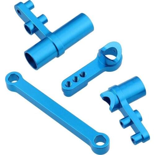 122057 Aluminum Alloy Servo Saver Complete Set Plate for RC HSP Redcat Volcano Epx HSP Exceed RC 1/10 Truck Buggy Car Upgrade Pa