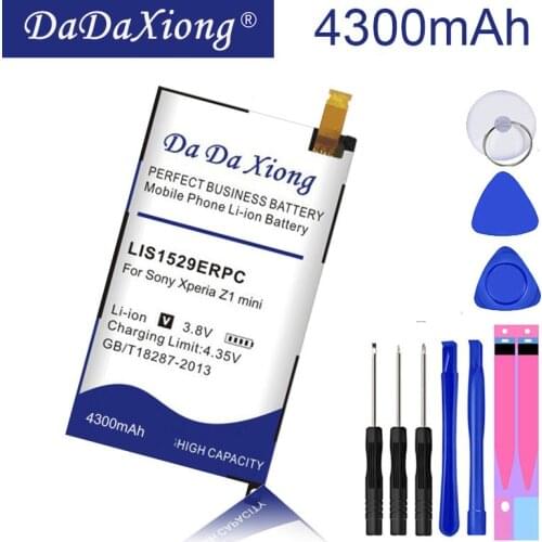 Da Da Xiong 4000mAh LIS1529ERPC Li-ion Phone Battery for Sony Xperia Z1 mini Z1mini D5503 Z1 Compact M51w Cell Phone Battery