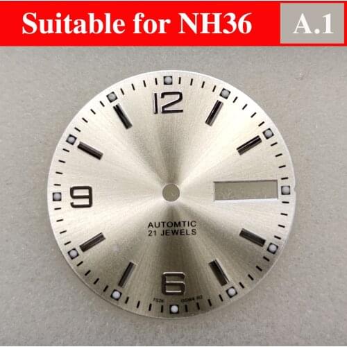 NH35/36 28.5-/32.8mm Dial Singe/Dual Calendar Aseptic Laser Solid Color Dial Super Luminous Suitable For NH35 NH36 Movement
