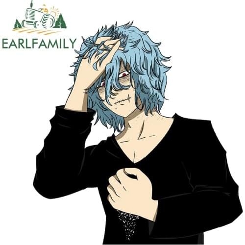 EARLFAMILY 13cm x 12.3cm For Shigaraki Tomura Car Stickers Motorcycle Decal Waterproof Laptop Windows Anime Vinyl Material