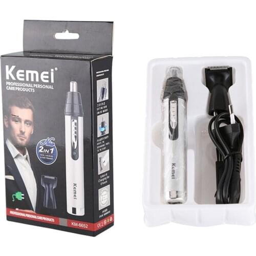 Electric Painless Eyebrow Ear And Nose Hair Trimmer Dual Edge Blades for Men