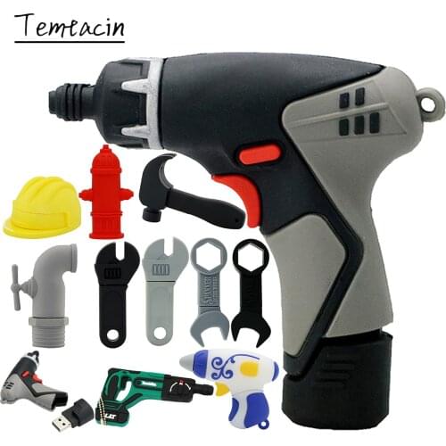 Tool Hammer USB flash drive Pen drive 128GB 8GB 64GB 256 4 16 32 gb Pendrive Personalizado cle usb Creative gift Memory Stick