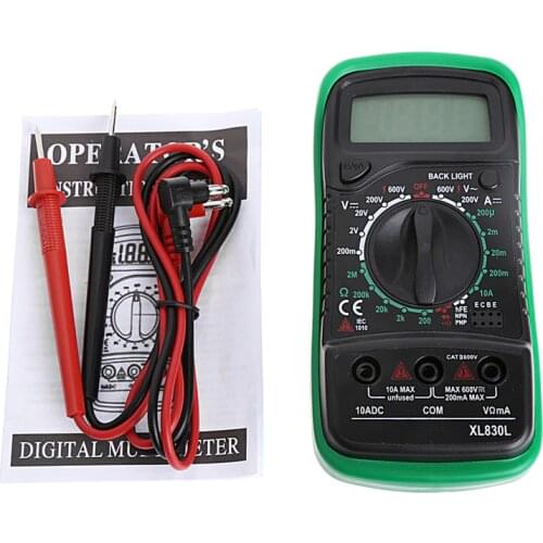 Temperature Meter Handheld LCD Digital Multimeter Tester XL830L Without Battery