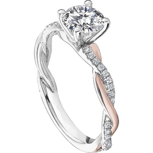 Silver Ring Bridal Zircon Diamond Elegant Engagement Wedding Band Ring Кольцо Женское Anillos Bague Femme Rings Womens Luxurious