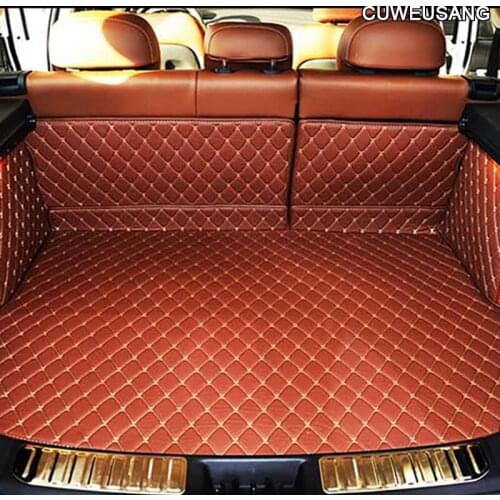 CUWEUSANG leather car trunk mats for LINCOLN MKC 2013-2016 2017-2020 years cargo liner accessories interior boot