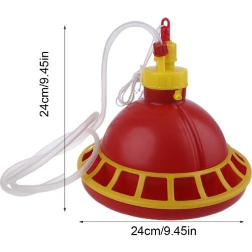 Round Chicken Drinking Fountain Device Hanging Cup Waterer Bowl Pet Poultry Water Drinker Household Pet Feeding Utensils
