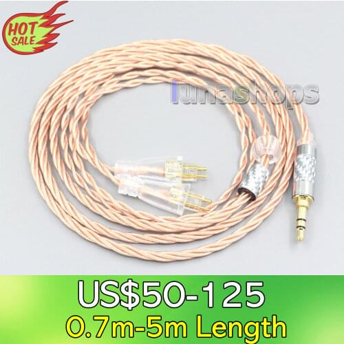 LN007170 Silver Plated OCC Shielding Coaxial Earphone Cable For FOSTEX TH900 MKII MK2 TH-909 TR-X00 TH-600