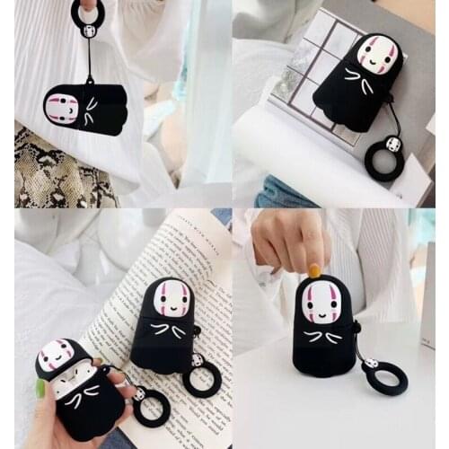Cute Cartoon Character Protective Case for AirPods Pro Wireless Earphone Accessories Case for AirPods 1 2 Silicone with Keychain