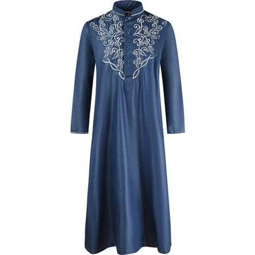 Muslim Men Jubba Thobe Islamic Clothes Ramadan Mens Moroccan Long Robe Saudi Kaftan Musulman Abaya Caftan Jubah Dubai Arab Dress