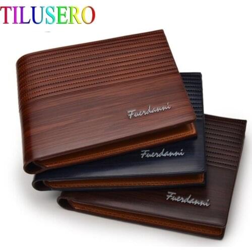 2020 Vintage Men Wallet PU Leather Brand Luxury Wallets Short Holder Clip Credit Card Money Bag