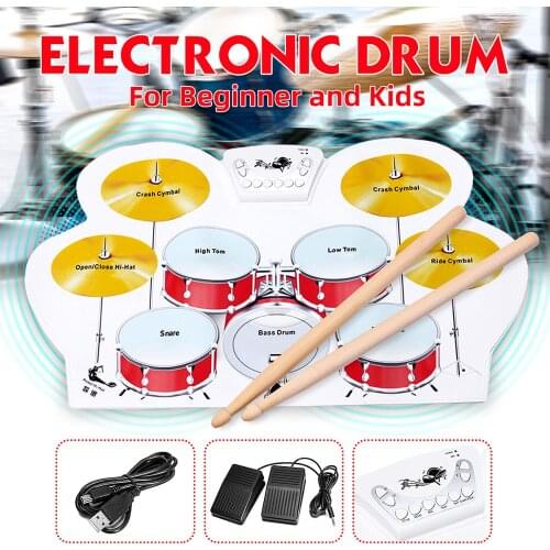 Electronic Drum Speakers Set Rollup Musical Pedals Digital Instruments Kits