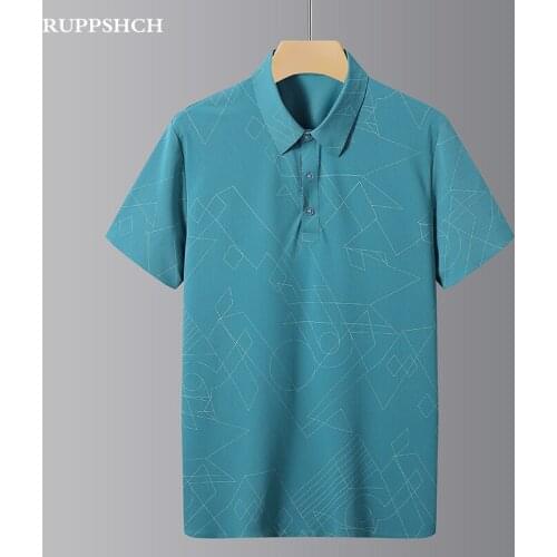 New Clothing For 2021 Summer Men Polo Shirt Men Ice Silk Short Sleeve Oversized Polo Shirt Street Wear Casual Fashion Men Top