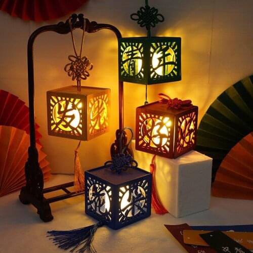 New DIY Wooden Dollhouse Chinese Palace LED Light Doll House Assemble Antique Lamp Box Toys Children Girl Birthday Gift