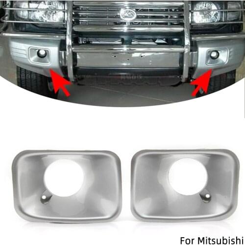 Front Bumper Fog light fog lamp Cover frame For Mitsubishi PAJERO V32 V33 V43 driving light for MONTERO V3 foglamp headlights