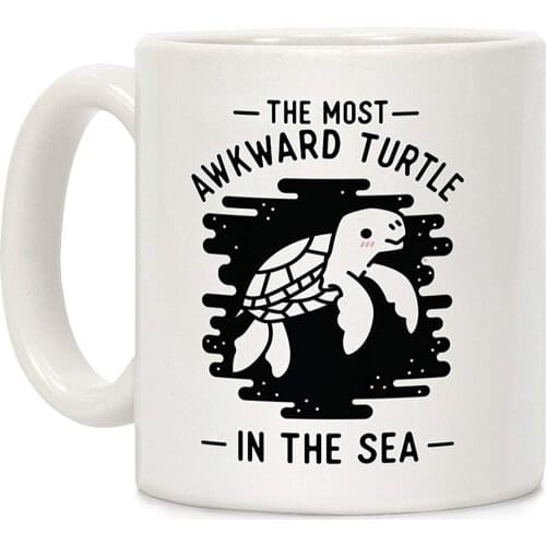 The Most Awkward Turtle In The Sea White 11 Ounce Ceramic Coffee Mug