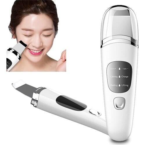 USB Electric Ultrasonic Beauty Instrument Shoveling Knife Machine for Blackheads/Exfoliation/Deep Cleansing/Facial Skin Firming