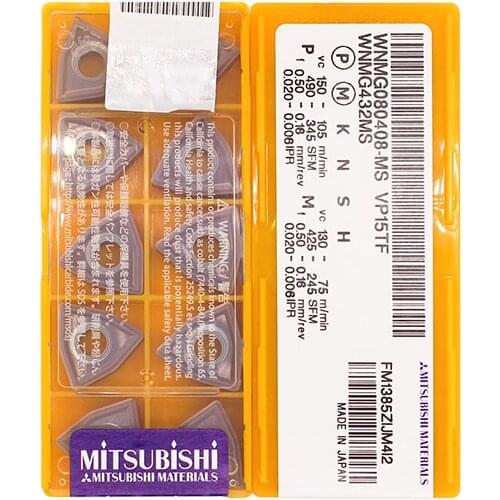 WNMG080408-MS VP15TF 100% Original carbide insert with the best quality 10pcs/lot free shipping