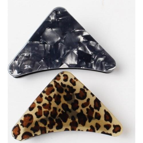 2pcs/set Triangle Acrylic Hair Claws Set Hair Female Hairpin Hair Accessories Leopard Hair Clips for women