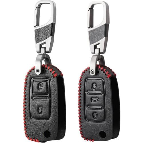 Key protector Leather Car Key Cover Case For POLO Tiguan Passat B5 B6 B7 Golf EOS Scirocco Jetta MK6 Octavia Accessories