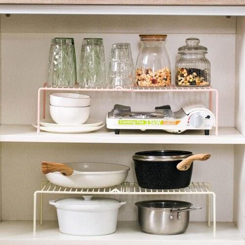 Iron Kitchen Under Sink Storage Rack Dish Drying Rack Spice Jars Seasoning Bottles Holder Shelf Cabinet Organizer Cooker Holder