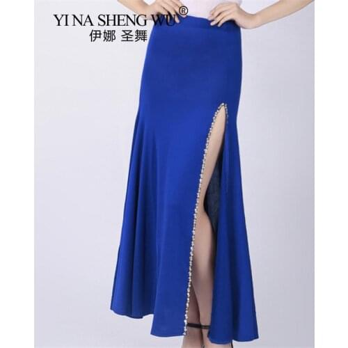 New Belly Dance Costumes Sexy Senior Split Belly Dance Practice Long Skirt for Women Belly Dancing Skirts Performance Clothing