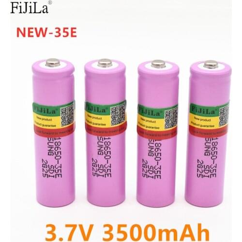 18650 original 35e tip 3500mah 20A discharge inr18650 35e 18650 lithium ion 3.7V rechargeable battery (NO PCB)
