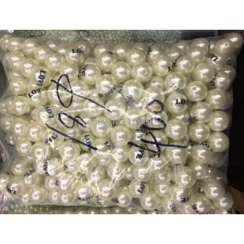 Free ship 18mm 400pcs/lots cream white faux pears beads pave love letter plastic pearl beads