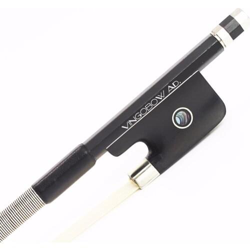 FREE SHIPPING 1/2 Size 100C Balck Carbon Fiber CELLO BOW Good Density Ebony Frog Nice White Hair Cello Parts Accessories