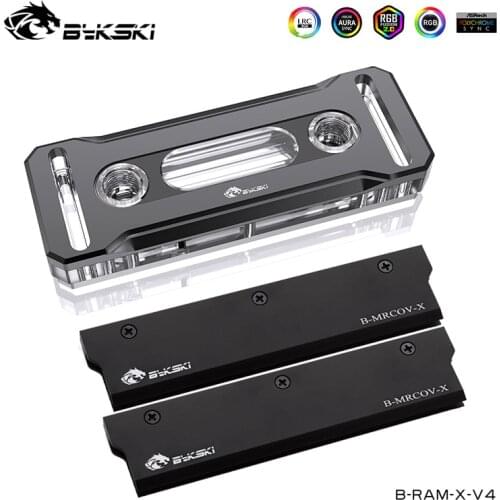 Bykski Computer RAM Memory Water Block Support 2 ,4 Channels Cooler ,Black,Silver B-RAM-X-V4
