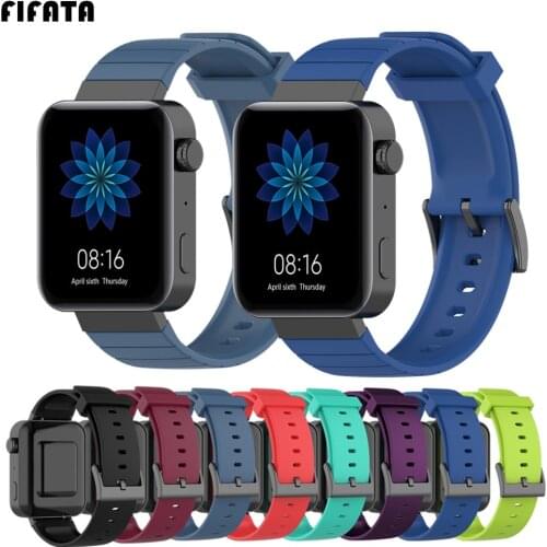 FIFATA For Xiaomi Mi Watch Silicone Strap For Xiaomi Mi Smart Watch 2019 New Sport Wristband Bracelet For Mi Watch Accessories