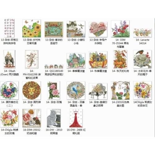 Top selling 12.99usd flowers 3 Counted Cross Stitch 11CT 14CT 18CT DIY Chinese Cross Stitch Kits Embroidery Needlework Sets