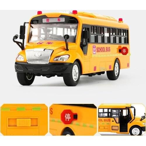 Simulation Inertial School Bus Toys School Car Model Childrens Toys Friction Music School Bus Lighting Car Toys For Kids