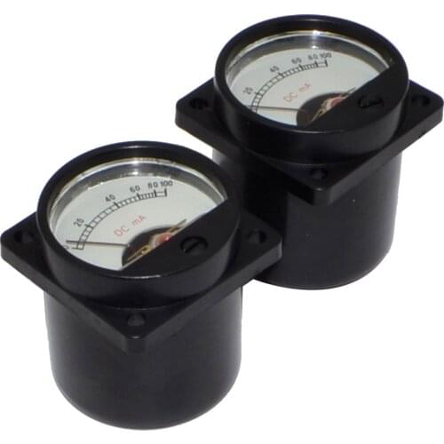 5pcs/lot Current meter 100mA Ammeter tube Amplifier biasing warm back light 34mm x 34mm+Free shipping-10000318