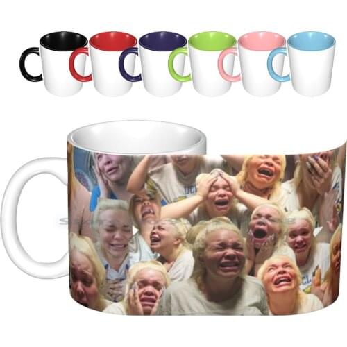 Trisha Paytas Crying Ceramic Mugs Coffee Cups Milk Tea Mug Trisha Paytas Paytas Crying Meme Relatable Sad Chicken Nugget