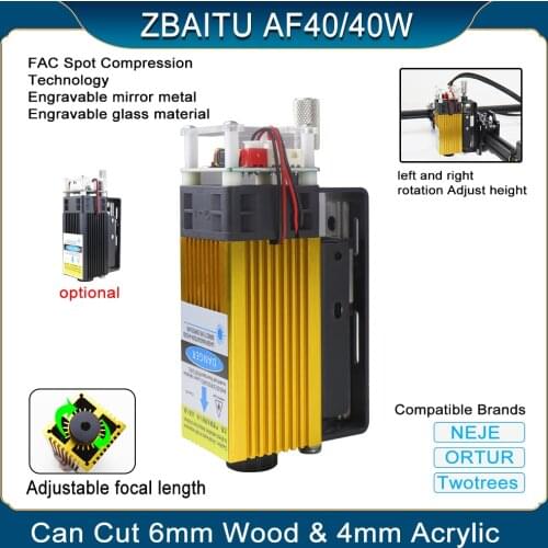 Professional 30W/40W laser module, laser head. With adjusting slide, cutting and engraving machine Accessories