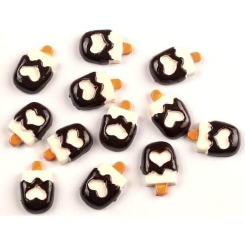 LF 20Pcs Multicolor Ice Cream Resin Cabochon Flatback Decoration Crafts Embellishments For Scrapbooking Diy Accessories