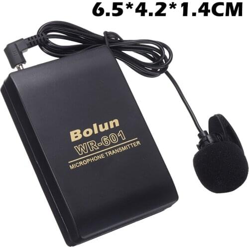 Pohiks Microphone Transmitter Receiver Lapel Portable Transmitter Handheld Style Lapel Mic Interview for Speech Recording