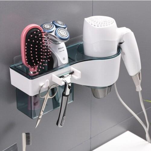 Bathroom racks multifunctional creative hair dryer wall suction bathroom organizer bathroom supplies decoration