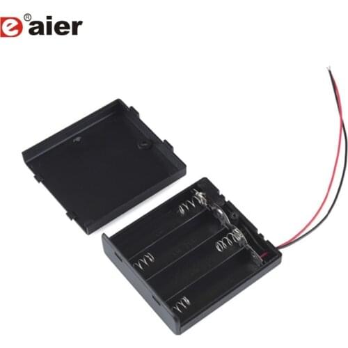 20PCS 1.5V 4 Cell Plastic Housing Battery Holder 4 AA/ 4 AAA Batteries With ON OFF Switch Box Case