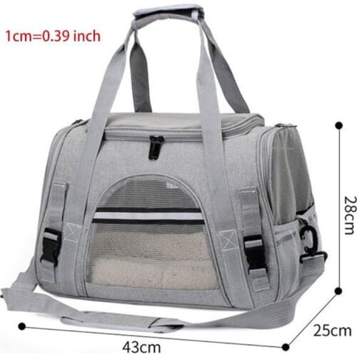 Portable Pet Carrier Folding Single Shoulder Bag Breathable Carrying Handbag