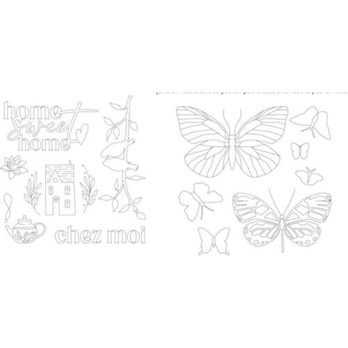 Butterfly Mask Stencil /Seal for DIY scrapbooking/photo album Decorative clear stamp sheets C1062
