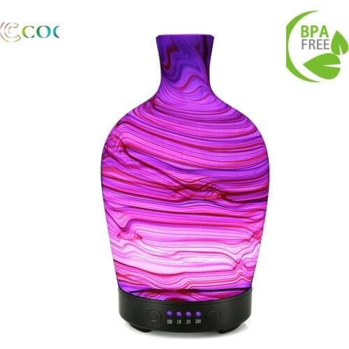 Air humidifier 100ml Ultrasonic Difusor Aromaterapia 7 Colors Lamp difuser Steam Mist Maker Vaporiser+4 Time Setting fogger