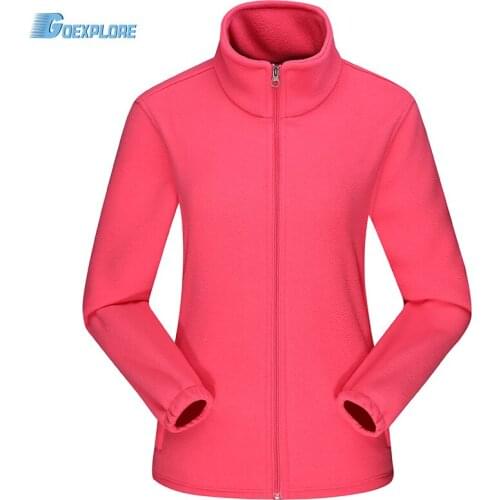 Goexplore Women Fleece Jackets Winter Outdoor Hiking Sports Camping Warm Comfort Mountain Coat travel spring Jacket Female
